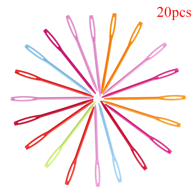 100Pcs 7cm Plastic Knitting Needles Crochet Hooks Tapestry Wool