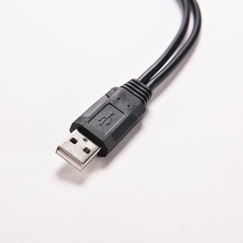 USB 2.0 A Male To 2 Dual USB Female Jack Y Splitter Hub Power Cord Adapter Cable. 