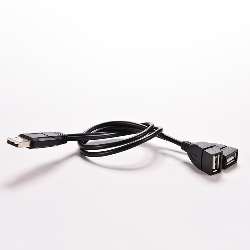 USB 2.0 A Male To 2 Dual USB Female Jack Y Splitter Hub Power Cord Adapter Cable. 
