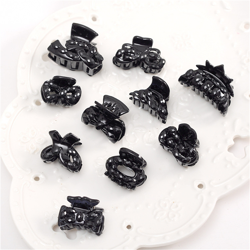 10pcs Popular Mixed Small Plastic Black Hair Clips Hairpin Claws Clamps Fashi Ql Ebay