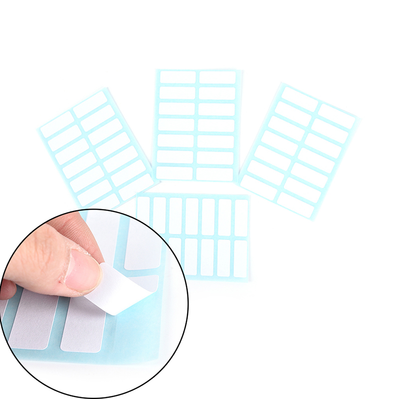 12sheet self adhesive sticky white label writable name stickers Blank note label Creek. 